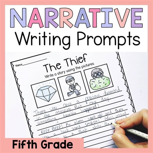Fifth Grade Narrative Writing Prompts Worksheets Center Story Writing Paper