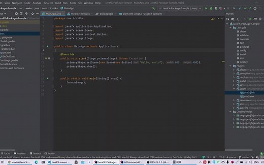 使用jpackage命令对JavaFX项目打包演示