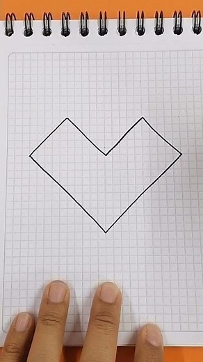 🔴 Easy 3D Drawing - How TO Draw 3D HEART For beginners - Easy Art