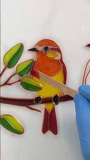 Resin Art Birds for your window. #art #windowart #resinart