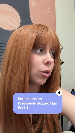 Extensions on previous Buzzed Hair part 4 (real video at the end) #salonlife #baileylavender #hairstylistoftiktok #salonhorrorstories