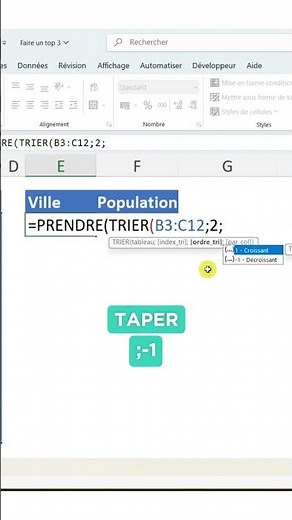 Faire un TOP 3 facilement sur Excel avec une seule formule !