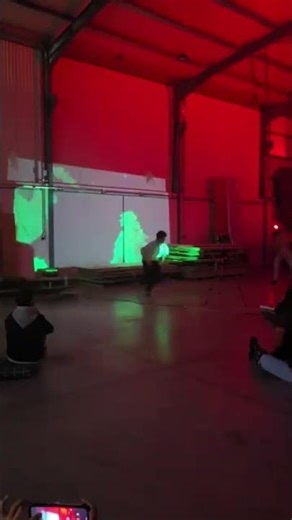 Projection mapping an Acrobatics performance