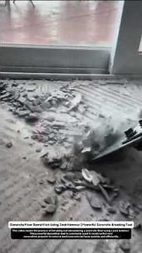 Concrete Floor Demolition Using Jack Hammer | Powerful Concrete Breaking Tool.