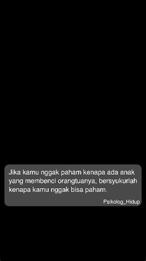 Insight Pikiran Manusia on Instagram: "Jika kamu tidak paham mengapa ada anak yang membenci orang tuanya, bersyukurlah—itu berarti kamu tumbuh dalam lingkungan yang cukup aman secara emosional. Dalam psikologi perkembangan, kebencian pada orang tua jarang muncul tanpa sebab. Ia hampir selalu berakar pada pengalaman kronis seperti pengabaian emosional, kekerasan verbal/fisik, inkonsistensi kasih sayang, atau rumah tangga yang penuh konflik (broken home). Bagi seorang anak, orang tua adalah figur