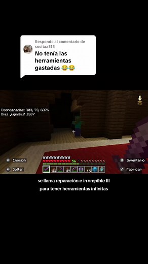 Cómo tener herramientas y armaduras infinitas en Minecraft