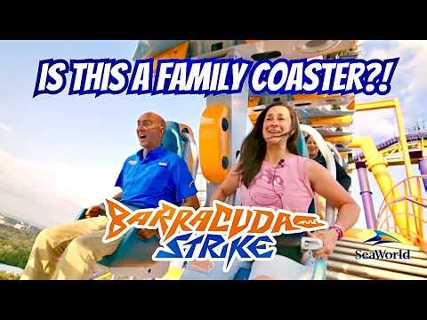 FIRST LOOK: Barracuda Strike POV + Full Review | SeaWorld San Antonio’s New Family Roller Coaster