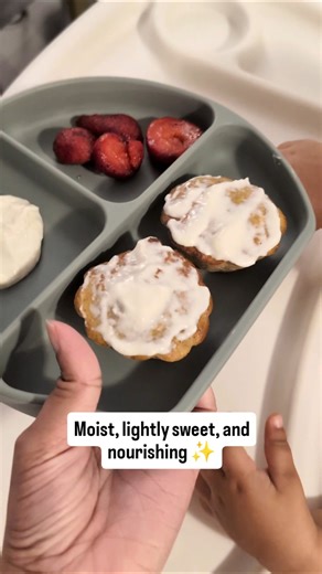 Soft Carrot Banana Muffins | Easy Toddler Snack (With Cream Cheese Frosting)