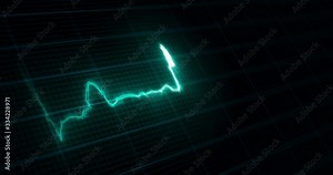 EKG - Heartbeat Display Monitor - Motion Graphics, HUD Element