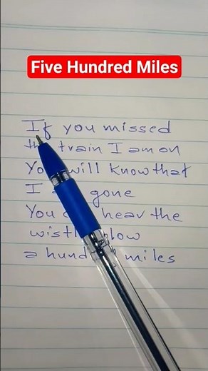 Five Hundred Miles Lyrics - Old Songs #lyrics #singandlearn #english #songslyrics #singing #ytshorts