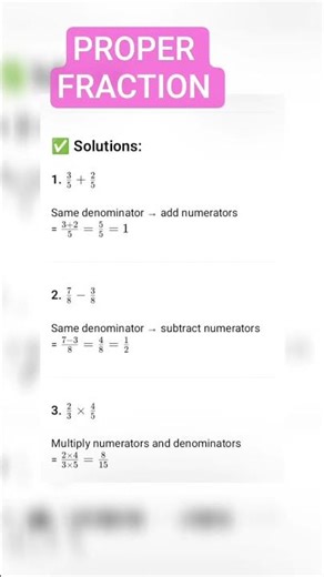 Struggling with fractions?Proper Fractions Made Easy | Step by Step Math#Maths #ProperFractions