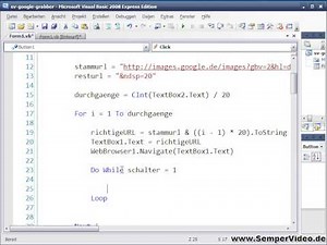 Google-Picture-Grabber: Umblättern (Visual Basic 2008 1-110) Part 2