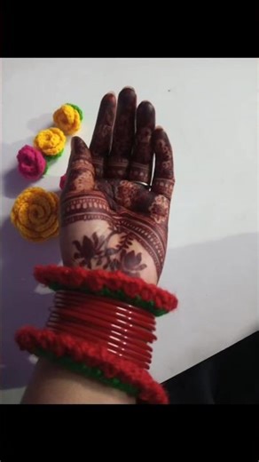 5 minutes me banaye ye trending crochet bangles design ❤️💗💕 #crochet #bangles #diy #viral