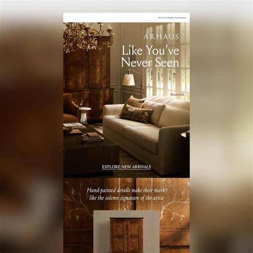 Email Design Inspiration by Arhaus | Email Love