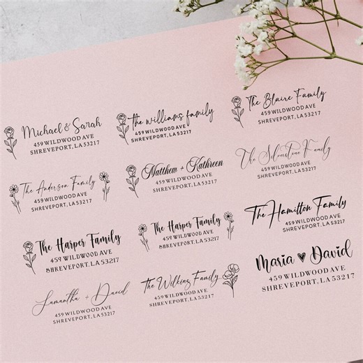 Custom Return Address Stamp – Personalized Self-inking or Wood Stamp - Etsy