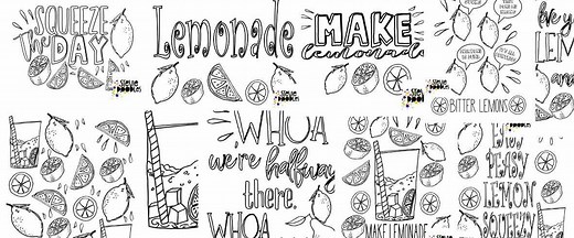 10 Free Lemonade & Lemons Coloring Pages — Stevie Doodles