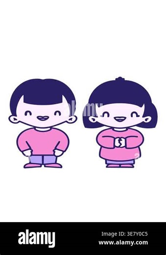 bobbing motion animation of a happy japanese couple standing together Stock Video Footage - Alamy