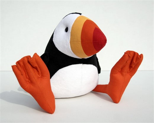 Puffin Plush Birdie, Cuddly Puffin Soft Toy - Etsy