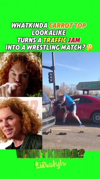 A traffic jam is bad enough without a carrot-top lookalike trying to headline WrestleMania🤔😭😂