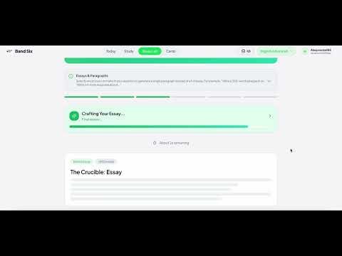 BandSix AI Demo: Common Module Essay Generation