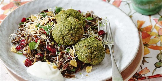 Broad Bean Falafel with Wild Rice