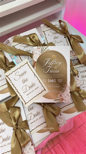 Elegant Beige Themed Wedding Invitations