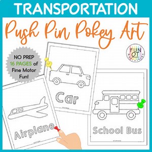 Transportation Push Pin Pokey Pin Art Fine Motor Occupational Therapy