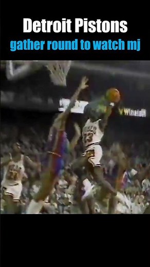 FORCE and FLIGHT: Michael Jordan DUNKS on the Pistons #goat #nba #basketball