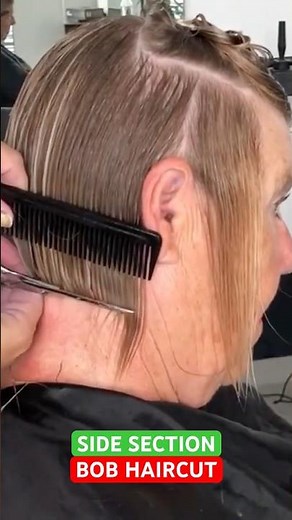 SIDE SECTION BOB HAIRCUT BY VIVYAN HAIR DESIGN! ✂️🏆✨ #bobhaircut #haircutting #haircut