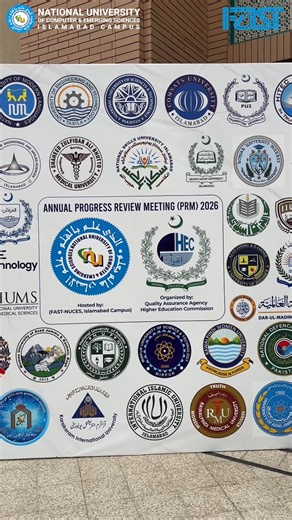The Progress Review Meeting (PRM) – 2026, organized by QAA HEC and hosted by FAST-NUCES from 5–7 January, brought together Deans, IQC members, and QEC Directors from 50 universities across Pakistan. Dr. Aftab Ahmed Maroof, Rector FAST-NUCES, and Mr. Nasir Shah, DG QAA HEC, highlighted the shared responsibility for quality in higher education. The sessions focused on PSG-2023, leadership in quality, and best practices. The closing ceremony recognized participants’ commitment to advancing academic