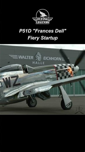 P-51D "Frances Dell" Fiery Startup #engine #v12engine #coldstart