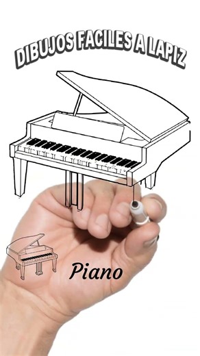 Cómo Dibujar un Piano (Piano) ✏️🎹 | Dibujos Fáciles a Lápiz