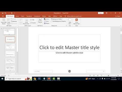 How to remove copyright footer from ppt