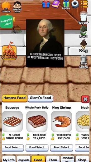 george Washington and food fighter clicker mod