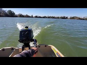Coleman 2.6hp four stroke on Pelican Intruder 12