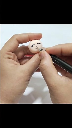 Cute Mini Clay Doll in Red Dress ❤️ | Easy Clay Doll Tutorial | Mini Craft Ideas