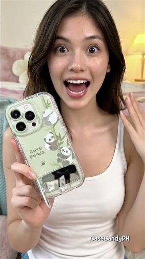 Spring Bamboo Panda iPhone Case Review! (Mirror Stand, Bracelet & Shockproof) #Shorts #PandaCase