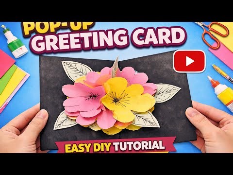 🌸 Pop-Up Flower Greeting Card | Easy DIY Paper Craft