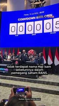 Momen Haji Isam Ikut Tekan Bell IPO RANS, Raffi: Dia Punya 1% Kepemilikan Saham