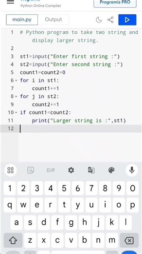 How to Check Which String is Larger! in python. #shorts #shortsviral #shortvideo #short #subscribe