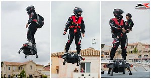 Last weekend, a spectacular new record was broken in France as Franky Zapata of ZAPATA RACING achieved a distance of 2,252 meters (7,388 feet) on a Flyboard® Air hoverboard. Read more > www.bit.ly/GWR-zapata | Guinness World Records