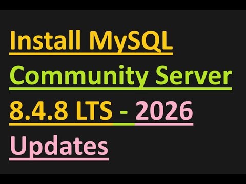 How to install MySQL Community Server 8.4.8 LTS