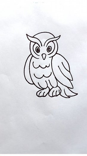 How to draw a owl easily step by step / Beautiful owl drawing tutorial . . Follow me for more tutorials and comment me which you want to see . . #shortsvideos #draw #drawingchallenge #viral #drawingtutorial #drawing #tutorial #owldrawing | Nibedita's crafting art