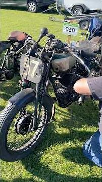 A modified 1938 Matchless G80 Grass Track Motorcycle - pulled from a pond and put back together.