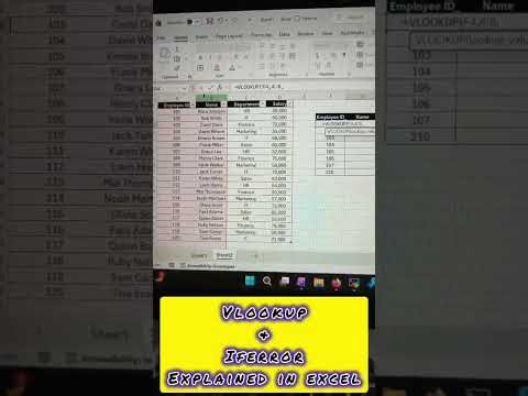#vlookup #iferror #excel #tutorial #viral
