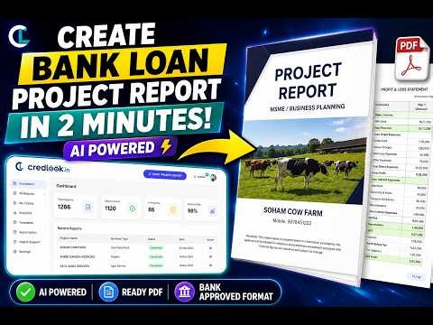 How to Create a Bank Loan Project Report in Minutes | Credlook AI Software Demo