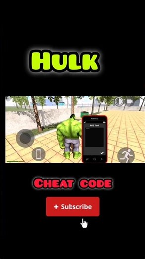 secret cheat code of hulk😱| Indian Bikes Driving 3D Secret Code #shorts