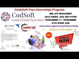 internship🔥 from codesoft in any languages for 1 month or 2 month🖋 as well as wevelopment course.