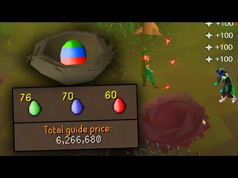 Offering God Eggs to the Woodcutting Guild Shrine (OSRS)