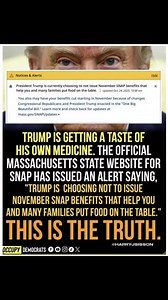 Trump, the guy who thinks he's an Einstein, decided to cut off SNAP benefits starting November 1, 2025. Yes, you heard that right. It’s his idea 💡 to cut off American families, seniors, folks struggling to get by. All because of some shady bill pushed by Congress and Trump’s crew. Imagine waking up, needing that help to feed your kids, and boom 💥 no more support. It’s not just a number on a screen; it’s your groceries, your kids’ breakfast, your peace of mind. And Trump? He’s playing political